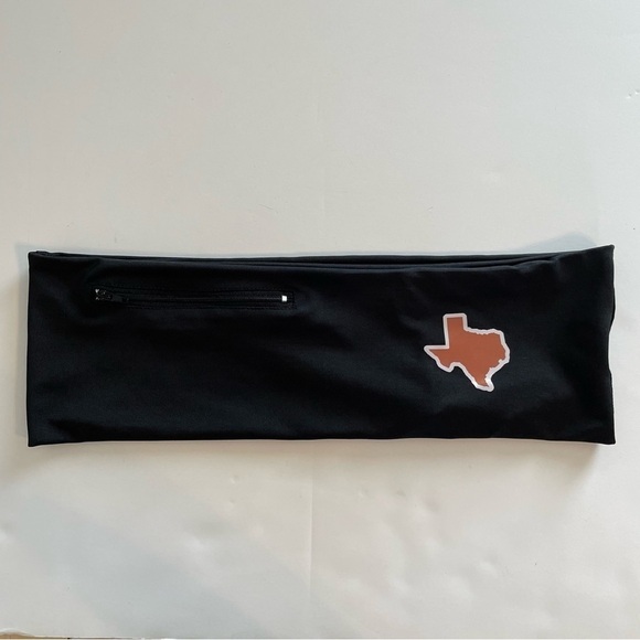 Zoozatz Texas Longhorns Black Double Zipper Pocket Running Pouch Bag Flip Belt - Picture 1 of 5